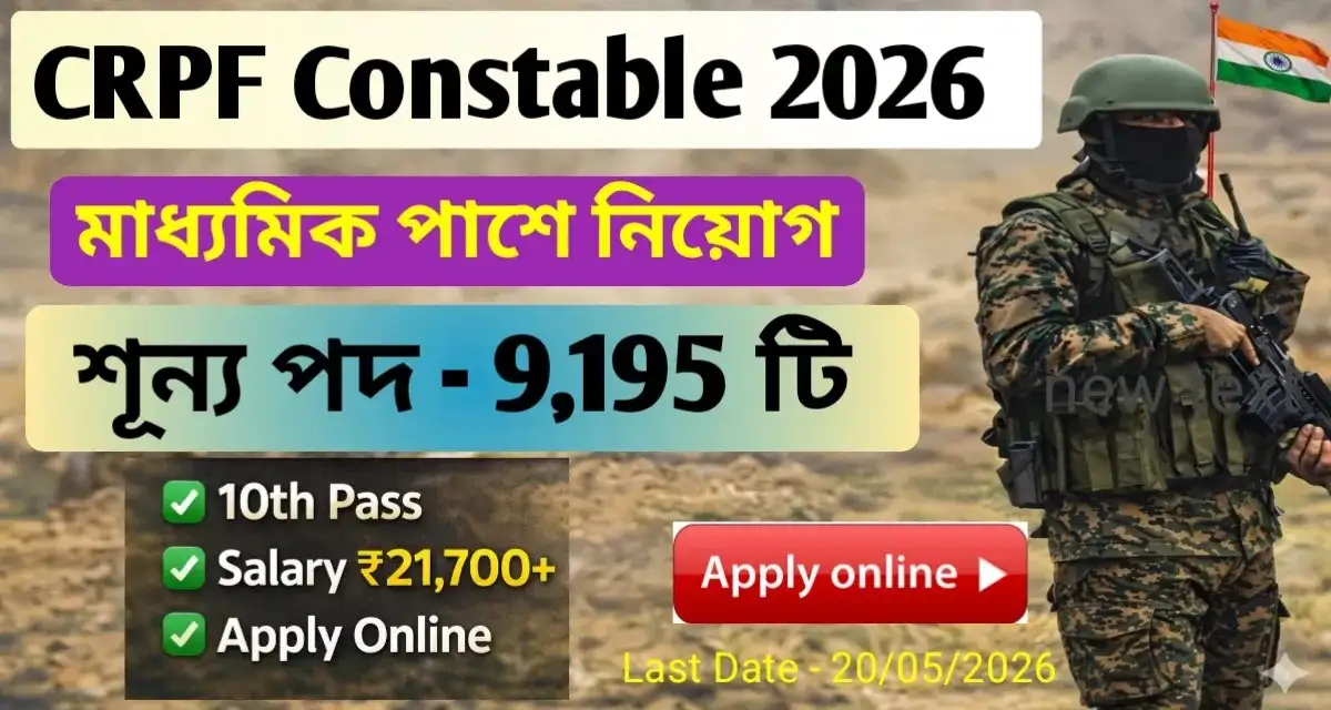 CRPF Constable Recruitment 2026